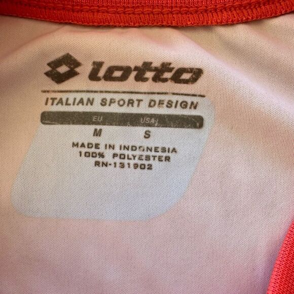 Lotto men’s shirt. Red. Size small. Italian sports design. - Picture 3 of 7